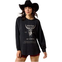 Womens Canvas Oversized Long Sleeve T-Shirt